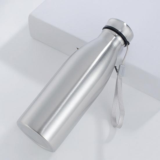 Stainless Steel Water Kettle with Leak-Proof Spiral Lid Food Grade BPA-Free Corrosion Resistant Dishwasher Safe Drink Container Sports Bottle