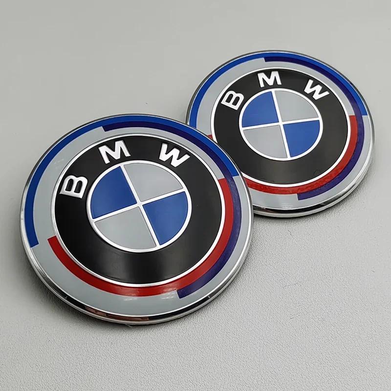 2pcs ABS 74mm 82mm BMW Hood Emblem Car Front Bonnet Logo Trunk Cover Badge For BMW E39 E46 E30 E36 G20 E87 E60 E90 Accessories