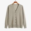 2023 Autumn Office Sweater Knitwear Casual V-neck Long Sleeve Cardigan Versatile Solid Button Knitted Cardigans Outwear 29625