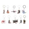 Fantasy Themed Keychain Keyring Ancient Chinese Legend Inspired 3D Textured Acrylic Artwork For Key Organization Style