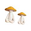 Garden Decors Statue Meditations Mushroom Figurines Housewarming Gift for Patio HX6C