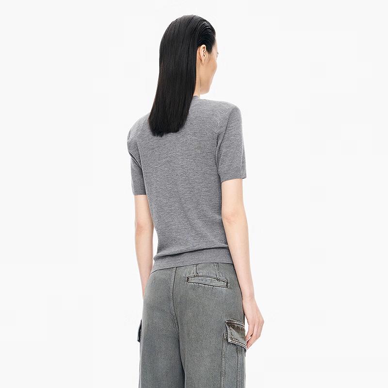 JNBY 2025 Fall Wool Blend Short Sleeve Knit Top