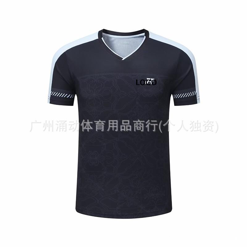 Unisex Badminton Training Shirt With Contrast Shoulder Design Mesh Quick-Dry Sport Top Team Match