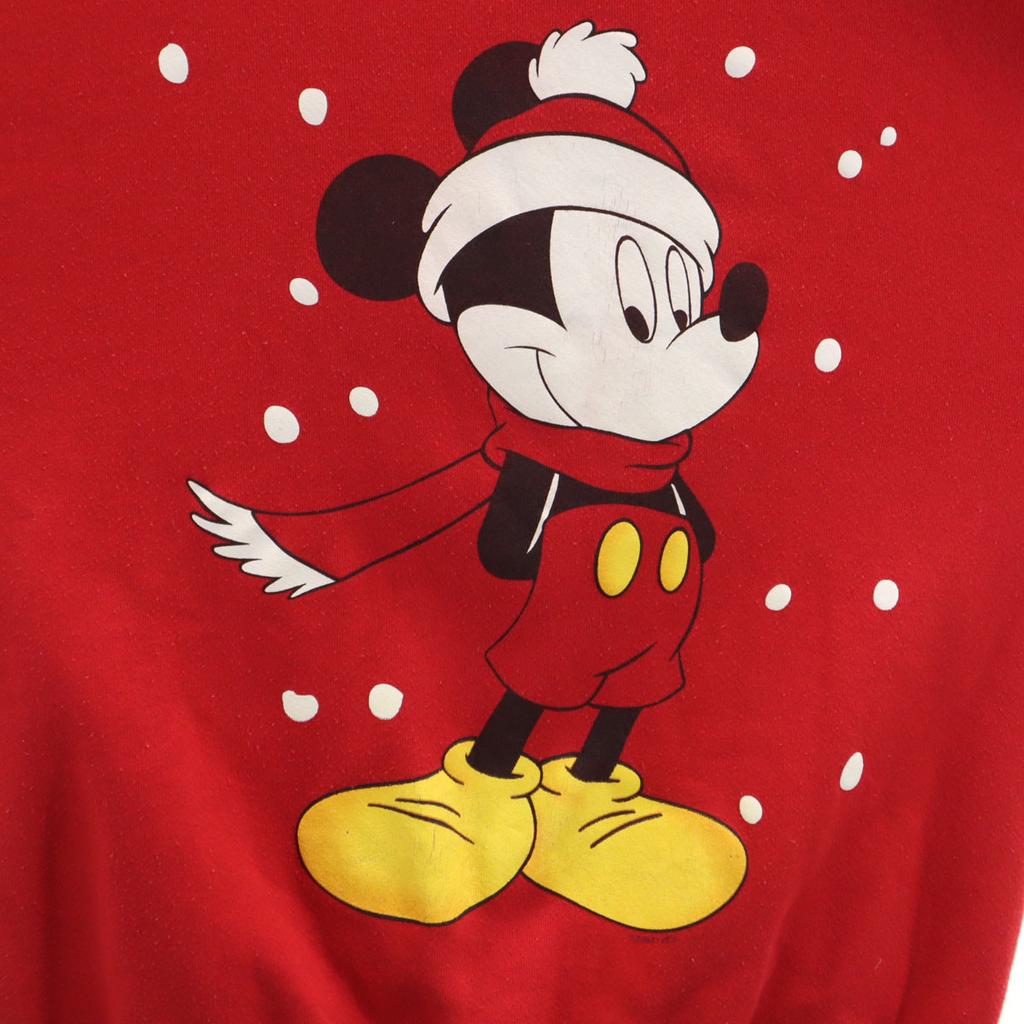 MICKEY UNLIMITED 90s Old USA Made Mickey Mouse Long Sleeve Trainer Men's Used