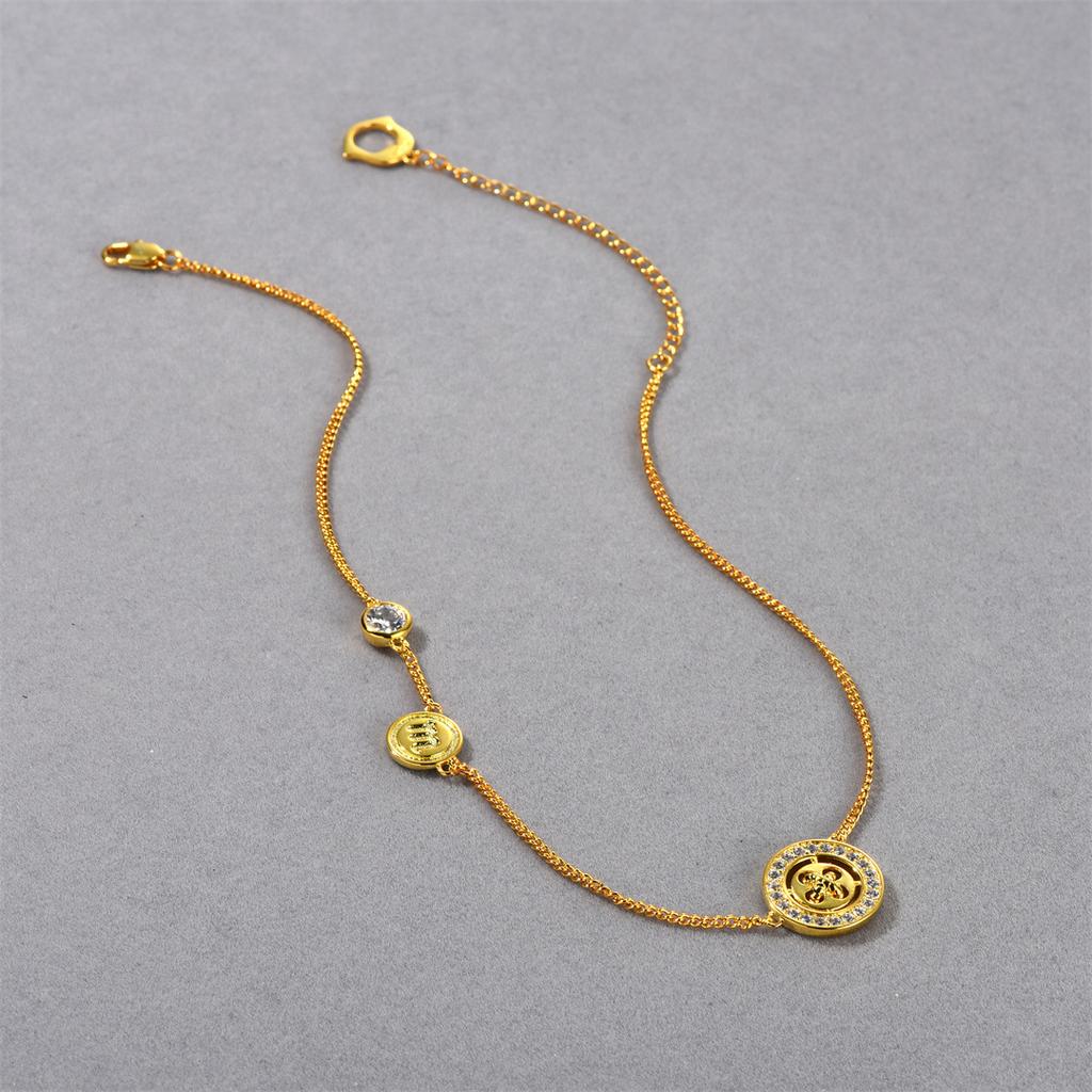 French Earrings Necklace Second Button Series Niche Original High-End Design Clavicle Chain Women
