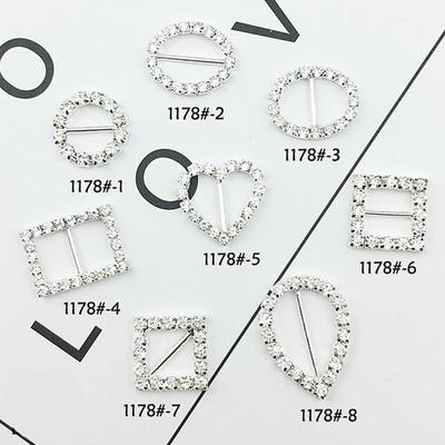 10 Teile/satz Verschiedene Strass Schnalle Haar Zubehör Strass Schnalle DIY Manuelle Schleife Haar Zubehör Hochzeit Einladung Dekoration