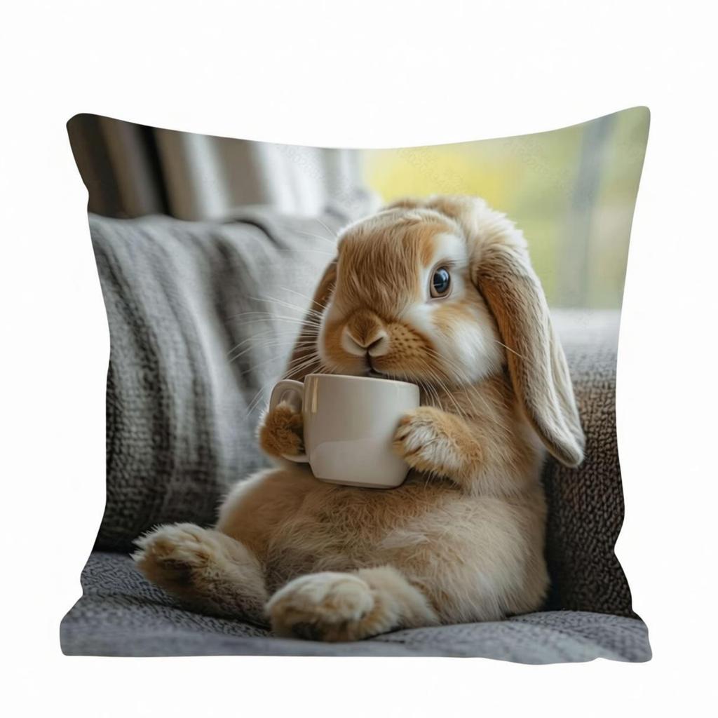 Cute Animal Pillowcase, Fun Print Cover for Kids Bedroom Decoration