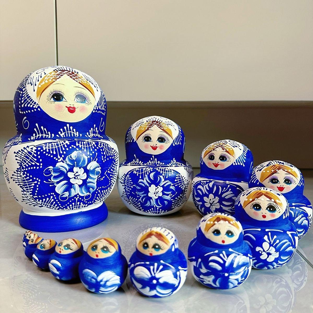 

15 слоев / набор Матрешка Деревянная вкладывающаяся кукла Декор для рабочего стола Детские рождественские подарки 15 Layers