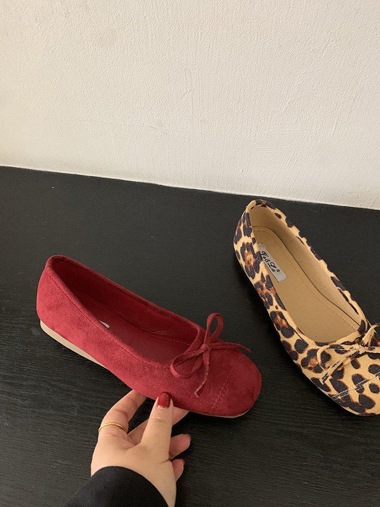 Evening wind shoes French bow blue small single shoes flat ballet shoes early spring new soft-soled women's shoes ladyshoes