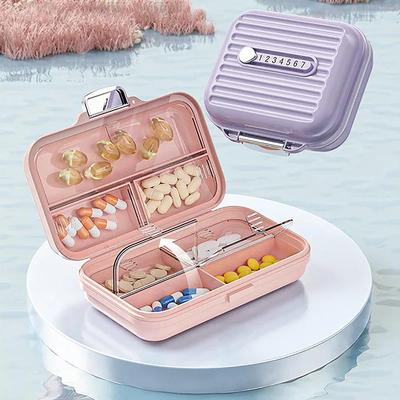 7 Grids Mini Tragbare Pillendose Wöchentliche Medizin Vitamin Lagerung Organizer Reise Tabletten Versiegelte Box Pillen Fall Container