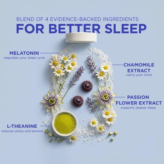 Arth Melatonin 5mg | Sleep Gummies Supplement |L-Theanine, Chamomile & Passion Flower For Deep Sleep & Relaxation| 15 Cranberry Flavoured Gummies
