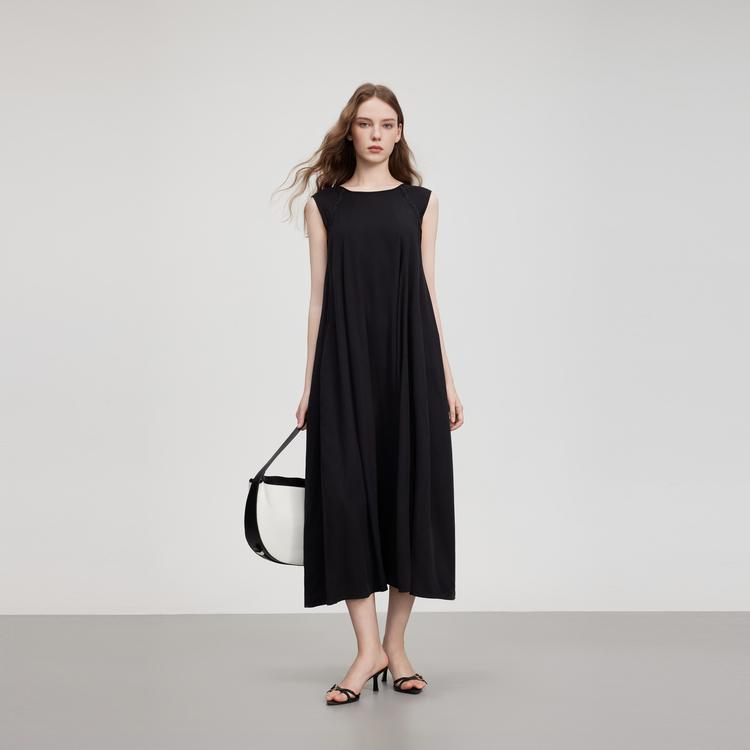 ELLE Fashion Slim Fit Versatile Sleeveless Dress Women Dress Black EL51528