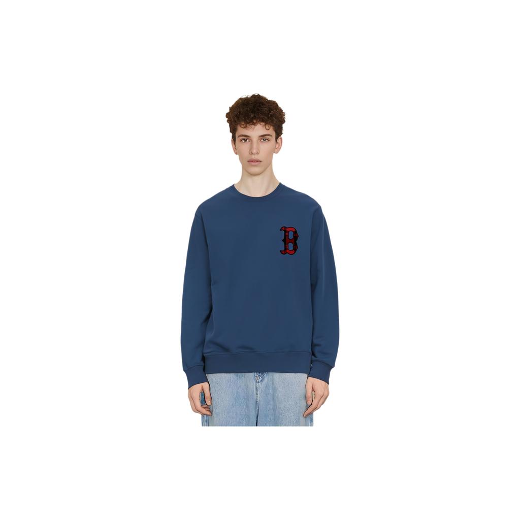 MLB Boston Red Sox Letter Logo Crewneck Sweatshirt Unisex sweatshirt Blue 31MTE2041-43U