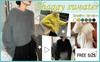 Maison de TAO Fluffy Knit Crew Long Solid Warm and Tunic Women's Shaggy, Sweater, Neck, Sleeves, Color, Cold-Weather (Emerald Green)