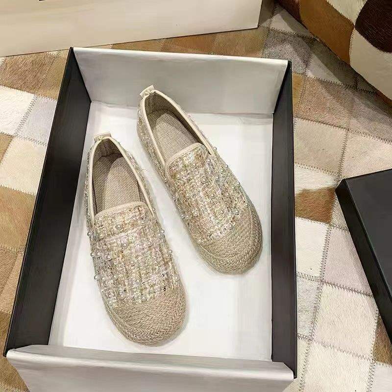 Xiaoxiangfeng fisherman shoes women's spring and autumn casual breathable one-pedal Doudou shoes flat lazy shoes