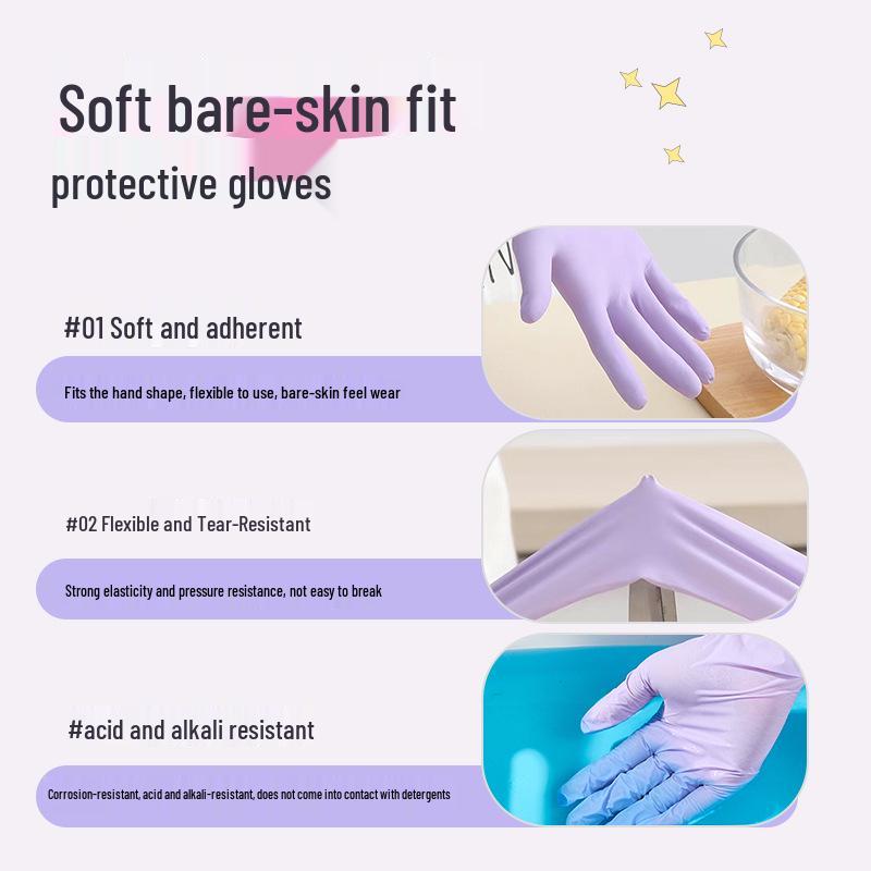 Mao Sheng Durable PVC Latex Rubber Gloves for Kitchen, Dishwashing, Baking, Catering, and Housework