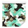 Mint and Brown Military Camouflage Wallpaper for Living Room and Bedroom 50x1000