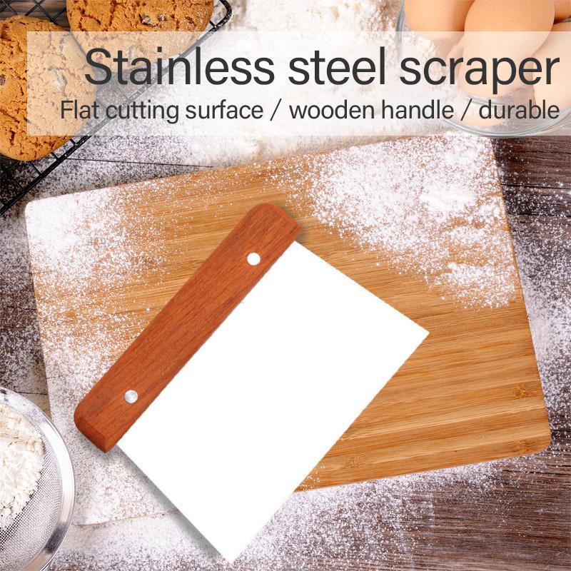 Stainless Steel Bread Cutter, Dough Scraper & Sandwich Cutter, Multi - use Essential Bread Baking Accessories