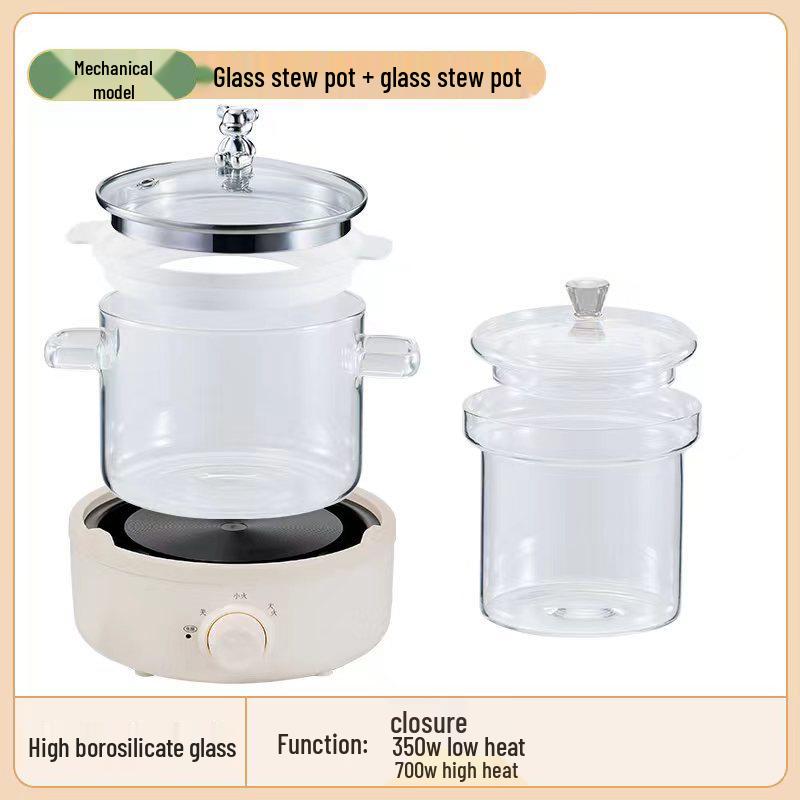 Health Pot: Multi-Function Electric Kettle for Chinese Medicine, Tea, Soup, and Porridge with Thickened Glass and Fully Automatic Features.