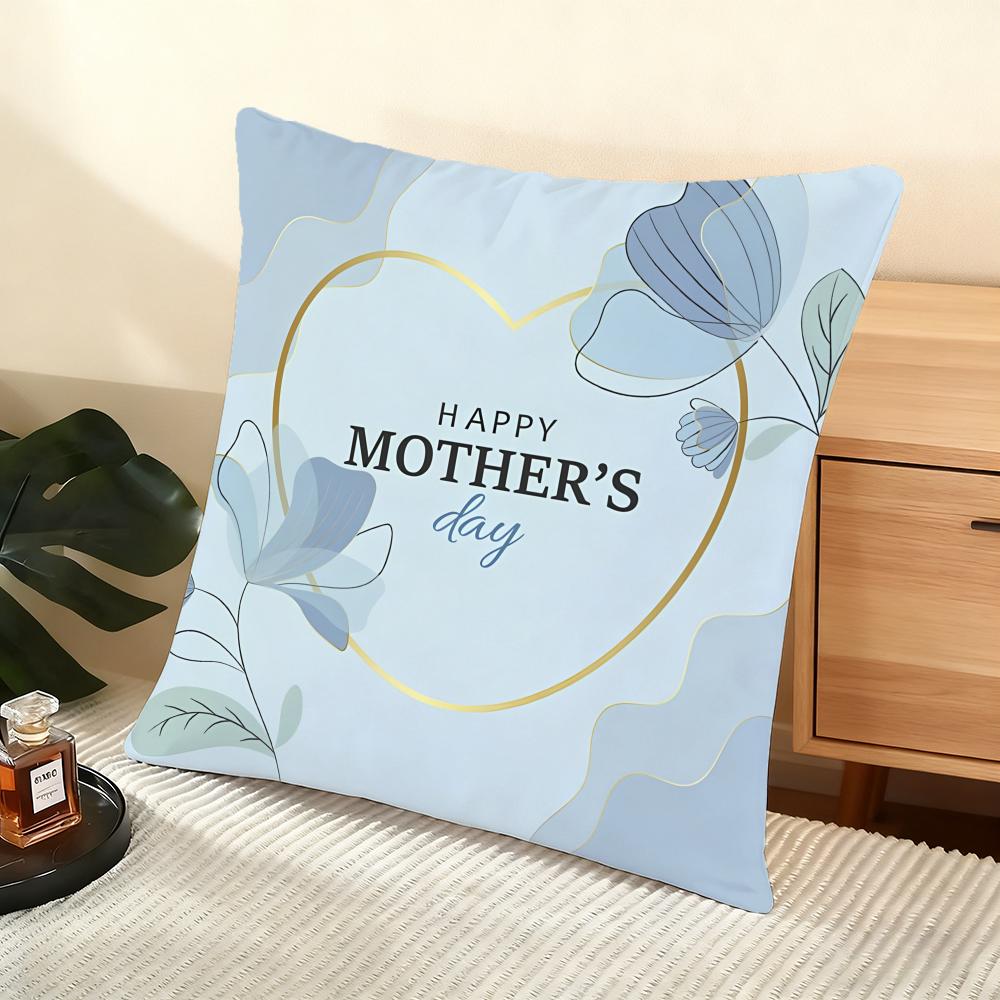 Mother'S Day Cushion Cover Soft Short Plush Pillow Cover Smooth Cozy Texture Aesthetic Cushion Case Home Decor