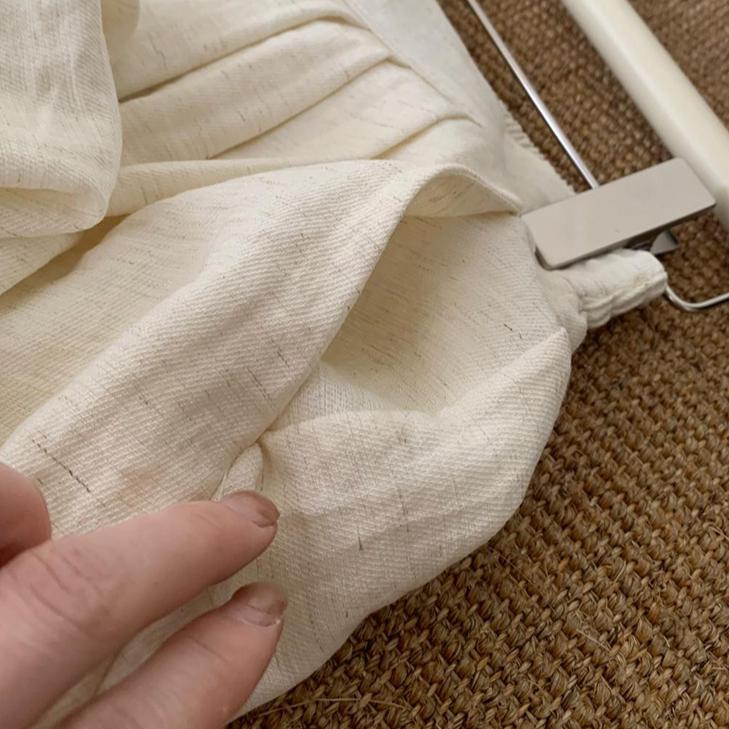 DIMANAF 2025 Summer Spring Women New Wide leg pants Solid Loose Elastic Waist Pleated Elegant Long Pants