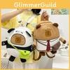 Panda Cartoon Capybara Backpack Student Cute Bag Multiple Storage Compartments