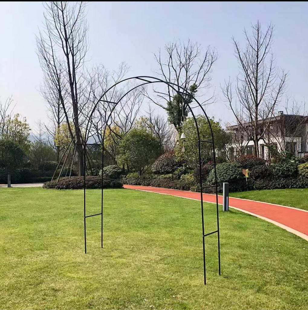 Elegancki kuty żelazny łukowy stojak na kwiaty do róż pnących