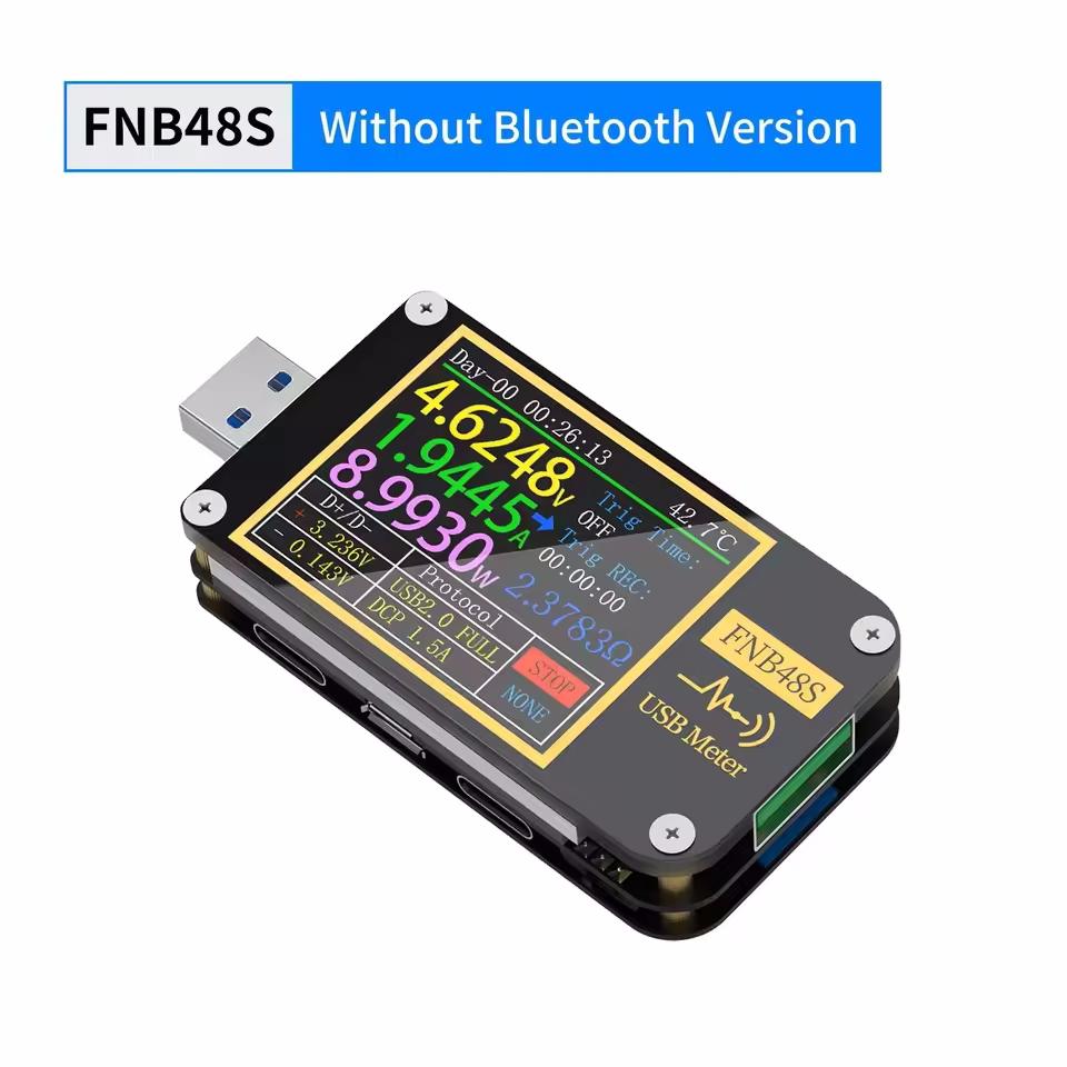 FNB48S FNB48P Trigger Voltmeter Ammeter Current And Voltmeter USB Tester QC4+PD3.0 2.0 PPS Fast Charging Protocol Capacity Test