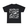 Unisex Adult T Shirt Retro Vintage Style Great White Shark Fade Ocean Beach Surf