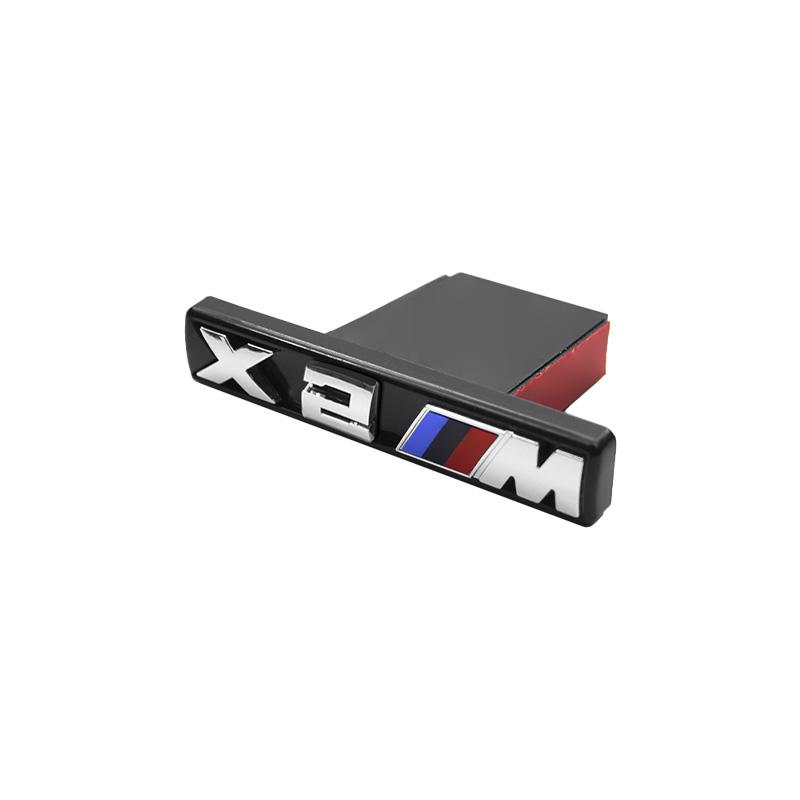 

3D ABS Gloss Black Car Front Grille Badge Emblem For BMW X2 X3 X4 X5 X6 M Power Performance Logo Exterior Decoration Accessories