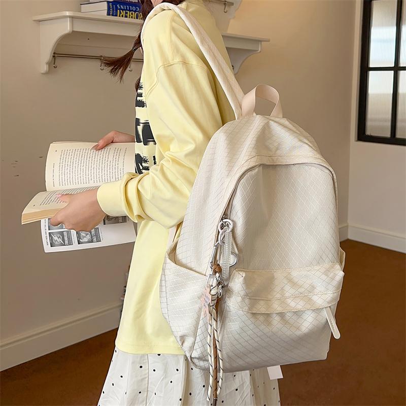 Karrierten Rucksack Große Kapazität Schülertasche Damen Reise Rucksack