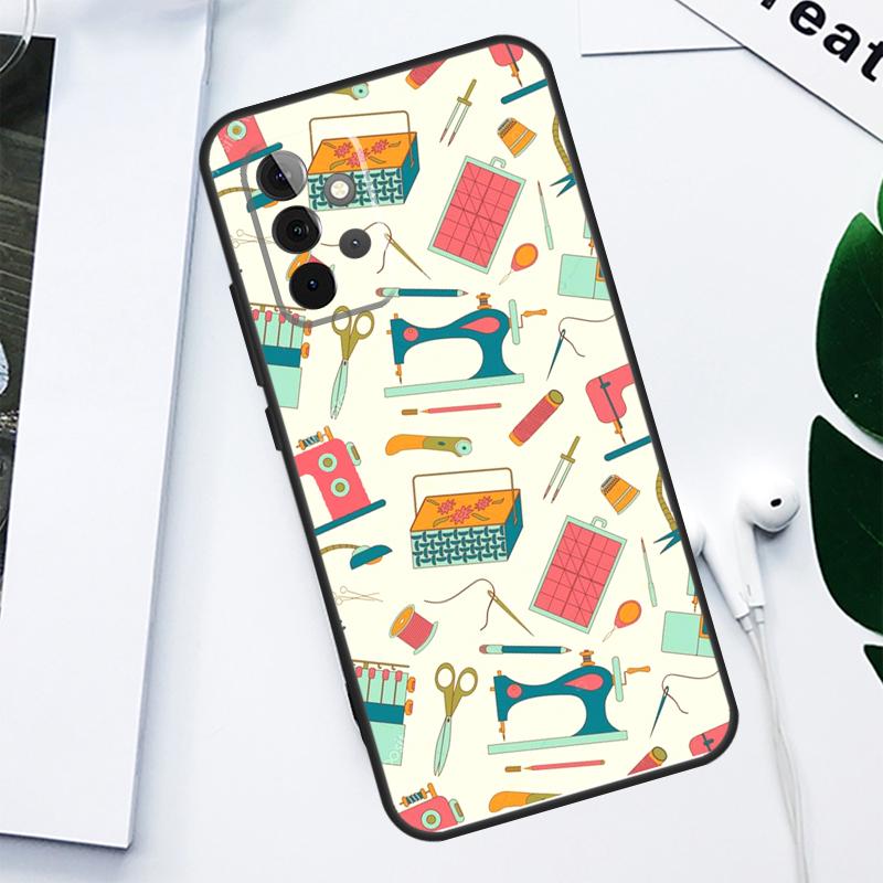Sewing Machine For Samsung Galaxy A55 A54 A35 A15 A34 A14 A53 A33 A13 A05 A06 A16 A22 A32 A52 Phone Case