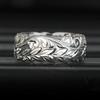 Metal CopperColor Caved Pattern Women Thin Rings Temperament Wedding Bands Accessories Fashion Versatile Jewelry