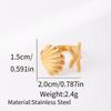 1Pcs Lady stainless steel open-ended ring, extravagant accessory ring, hollow finger ring
