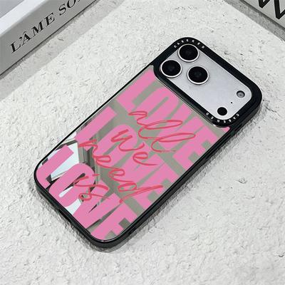 Mirror-style Letter Graffiti Phone Case Suitable for iPhone 17,16,15,14,13,12,11 Pro/Max/Plus with Shockproof and Dustproof
