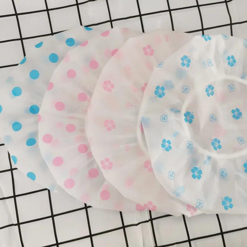 Cappello Doccia Colorato Ispessito Non Usa e Getta Bagno Impermeabile Pois EVA Adulto Doccia Anti-olio Impermeabile Cappello