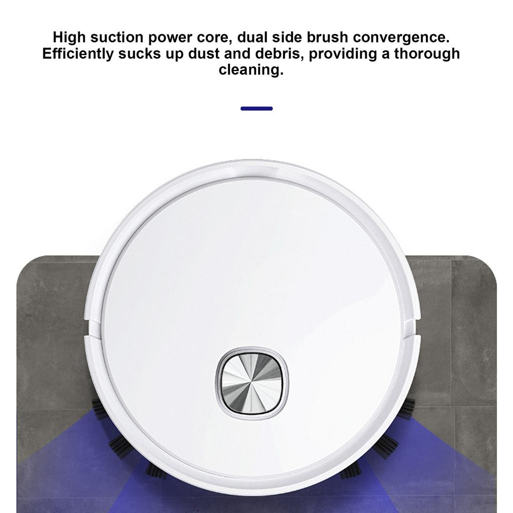 3 in 1 Robot Vacuum Cleaner Anti Fall Smart Robotic Vacuum Strong Suction Obstacle Avoidance for Pet Hair Floor Daily Cleaning