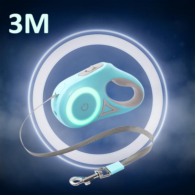 

3/5 м автоматический поводок для собак выдвижной светодиодный светящийся поводок модные световые ремни для собак щенков домашних животных гибкий поводок для ходьбы и бега
