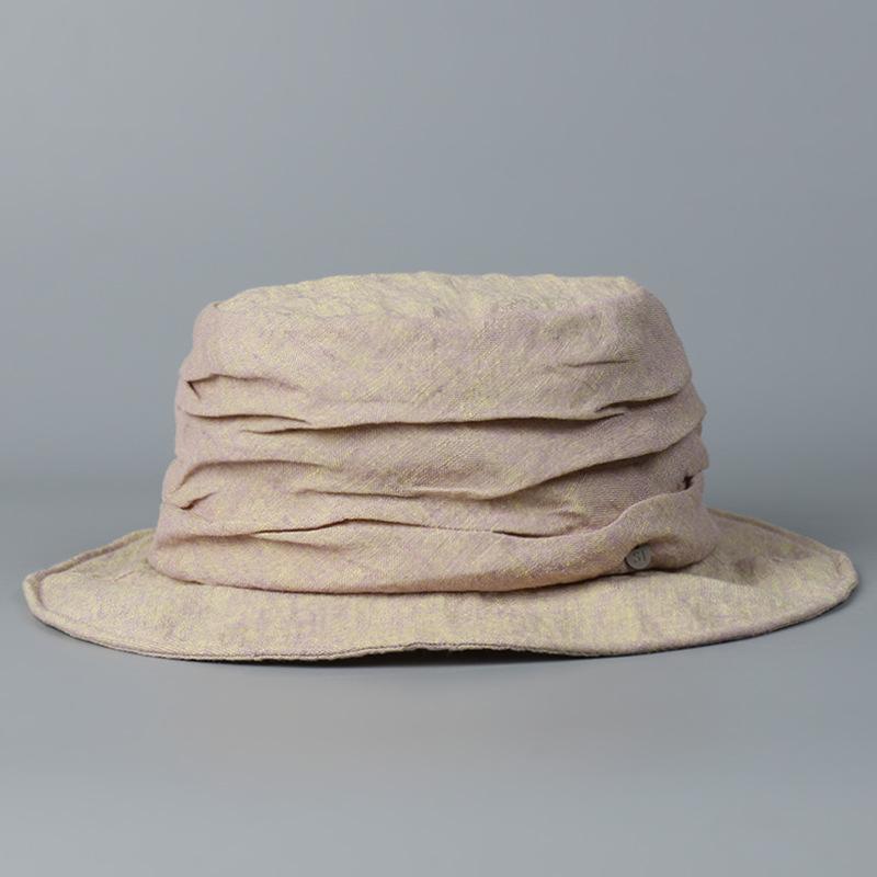 Linen Bucket Hats Women Men Unisex