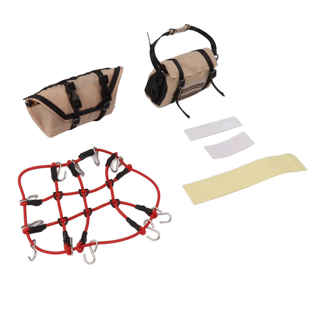 RC Simulation Decoration Accessories Roof Luggage Net Luggage Bag For Traxxas 118 TRX4M Red