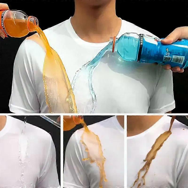 T-shirt da uomo impermeabile anti-sporco, idrorepellente, antimacchia, traspirante, antivegetativa, ad asciugatura rapida, manica corta, per escursionismo all'aperto