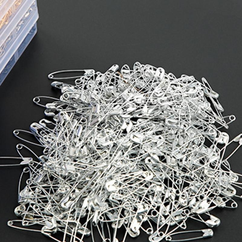 300/460Pcs Heavy Duty Alloy Safety Pins With Storage Box For Sewing Craft Hemming Dressmaking Clothing Accessories