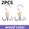 1/2/3PCS 360° Rotating Multi Claw Hanger Hook Wooden Metal Storage Rack Organizer For Belt Scarves Lingerie Ties Handbags Closet