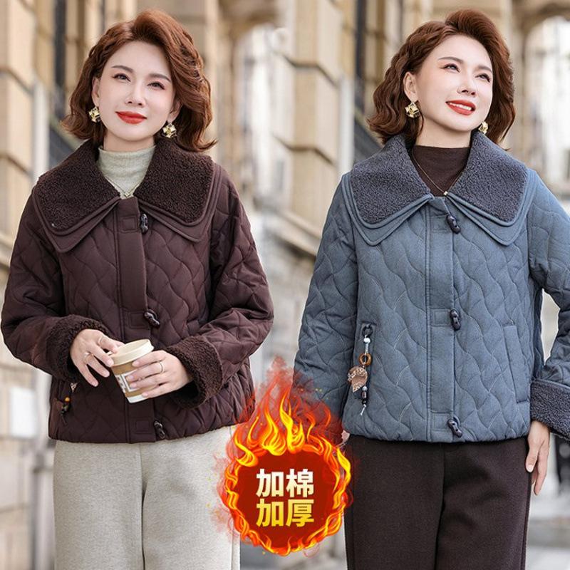 Winter clothing simple and versatile short cotton-padded clothes large-size women's clothing high-end casual loose warm cotton clothes