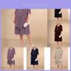 Elegant Chiffon Dress For Women With Layered Ruffle Details For Office Wear