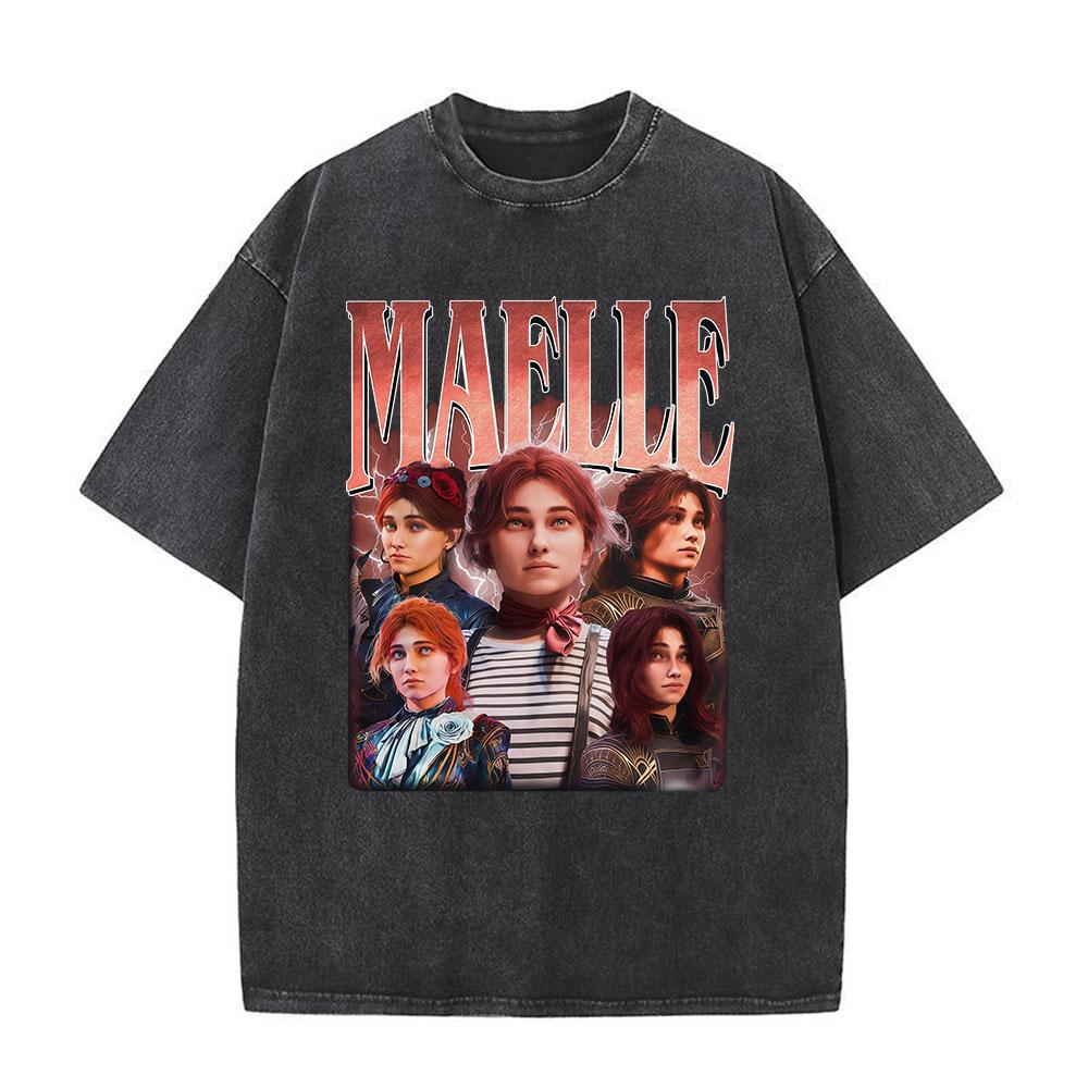 Esquie Game Clair Obscur Expedition  Washed T Shirts Men Women Clothing Fashion Retro Oversized ONeck Short Sleeve Tshirts