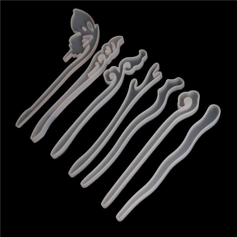 Silicone Hairpin Mold Making Hair Stick Mould Jewelry Resin Diy Craft