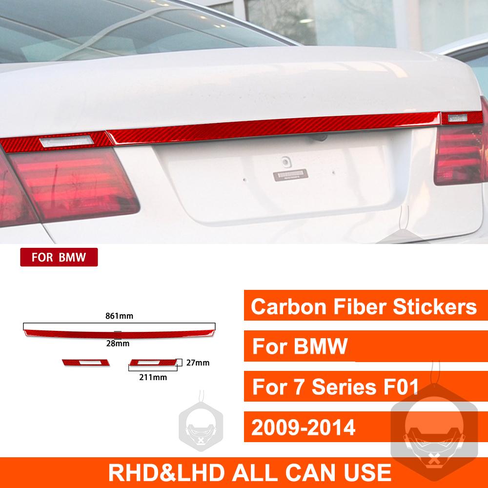 

Задняя панель багажника, накладка из настоящего углеродного волокна, наклейка, чехол для BMW 7 серии F01 2009-2014, внешнее украшение автомобиля