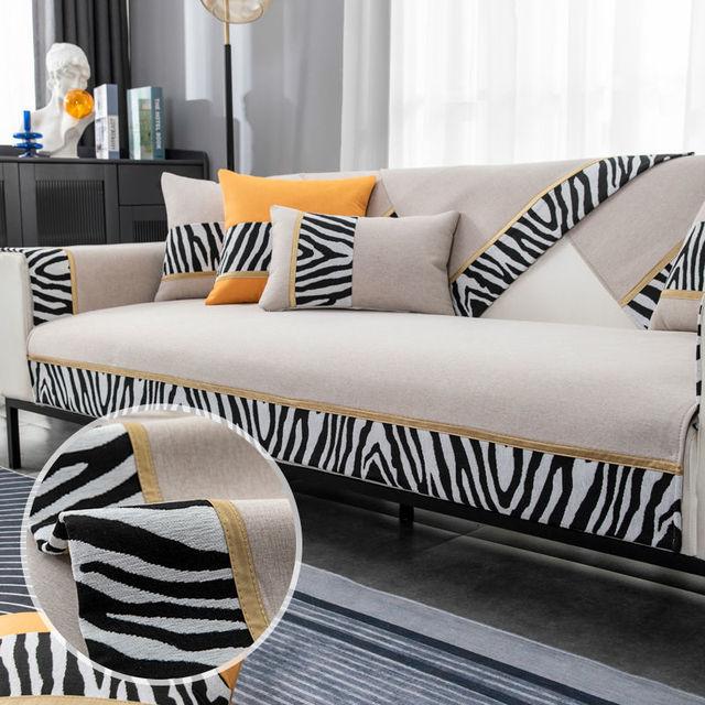 Almofada de sofá de chenille simples, padrão engrossado, decoração de sala de estar, combinação de almofada de sofá, antiderrapante, cobertura de móveis, pano