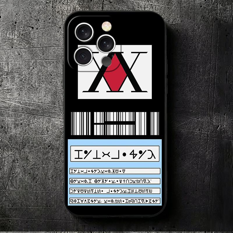 Hunter X-Hunters Anime Soft Phone Case for iPhone 16 16E 17 Air 15 Pro Max 14 Plus 13 Mini 11 12 7 Black Cover Back Shell